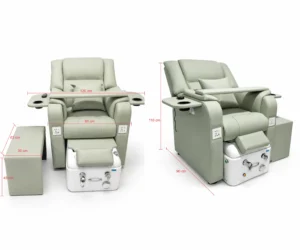 ghế nail tích hợp bồn ngâm chân ngã lưng chỉnh Điện làm nail mi babershop