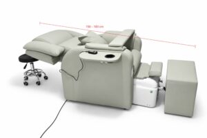 ghế nail tích hợp bồn ngâm chân ngã lưng chỉnh Điện làm nail mi babershop